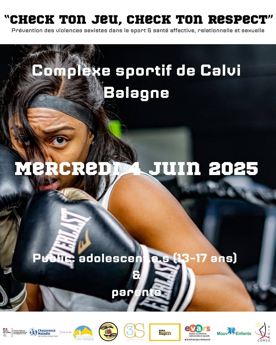 Prévention des violences sexistes dans le sport Mercredi 4 juin 2025 au Complexe Sportif de Calvi-Balagne Organisé par C3S