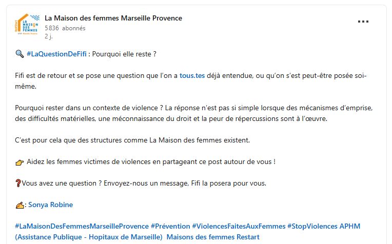 2026-02-06 Post Maison des femmes - Pourquoi reste-t-elle